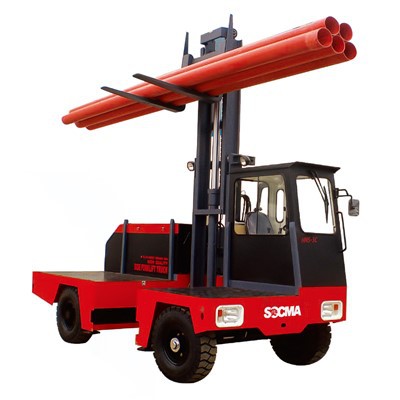 SOCMA 3 Ton 5 Ton 6 Ton 10 Ton 25 Ton Diesel Side Loader Forklift Side Loading Forklift Dengan Mesin Euro V